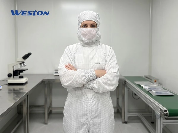 Diagonal Zip Hooded Cleanroom Coverall
